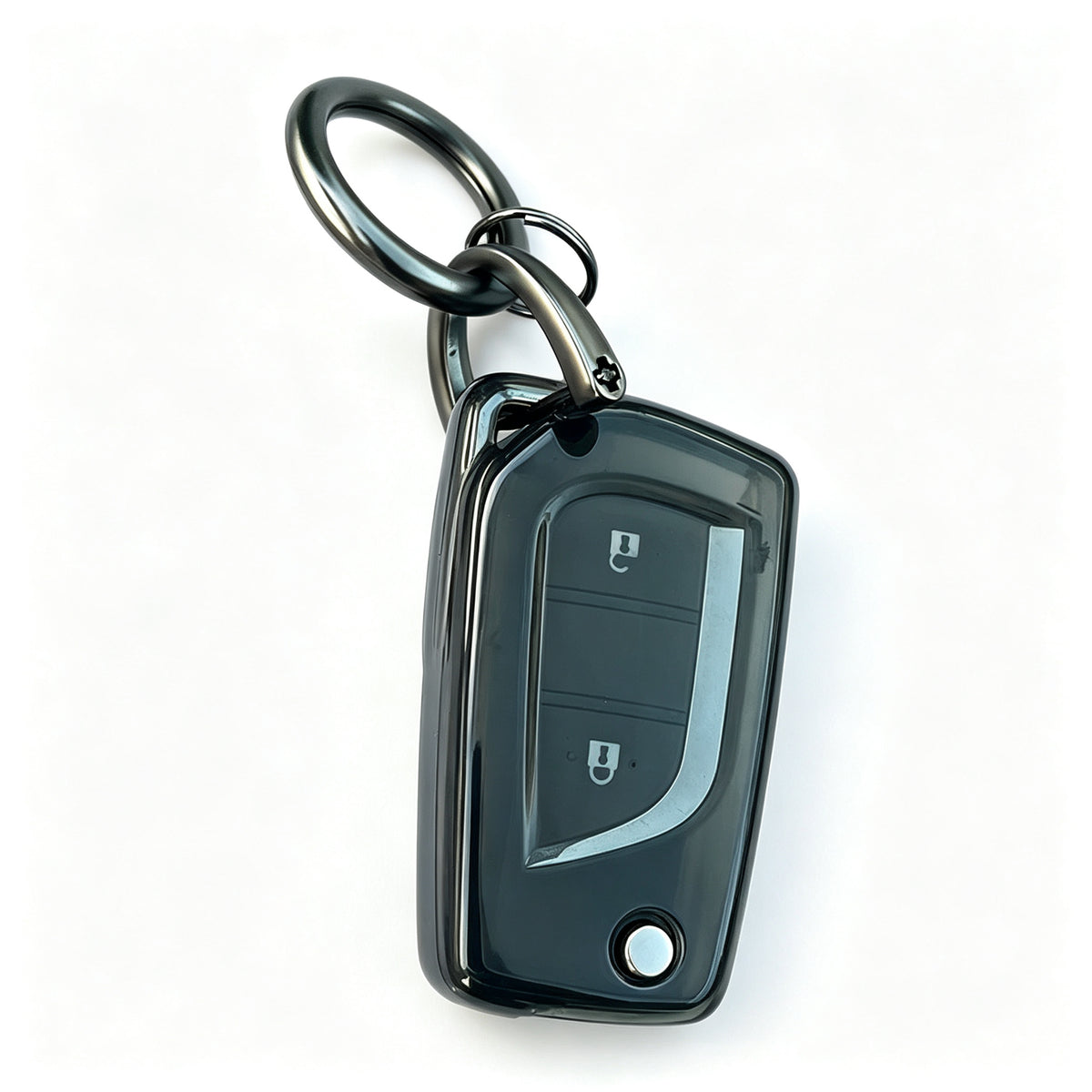 TPU Clear Key Fob Cover for Toyota — Soft Transparent Remote Key Protector Case