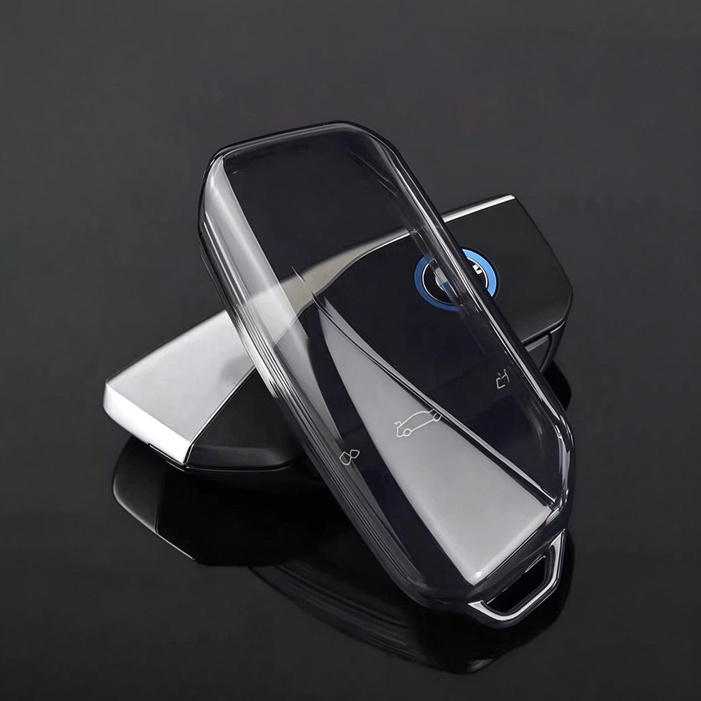 TPU Key Fob Cover for BMW X5, Soft Full Protection Key Case, Anti-Scratch Anti-Fall with Key Ring