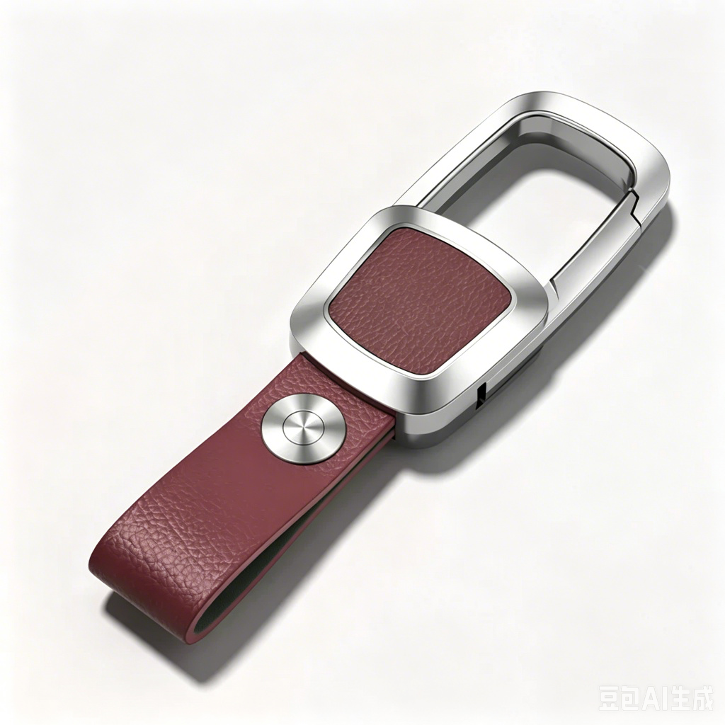 Premium Stainless Steel Leather Keychain — Universal Car Key Holder