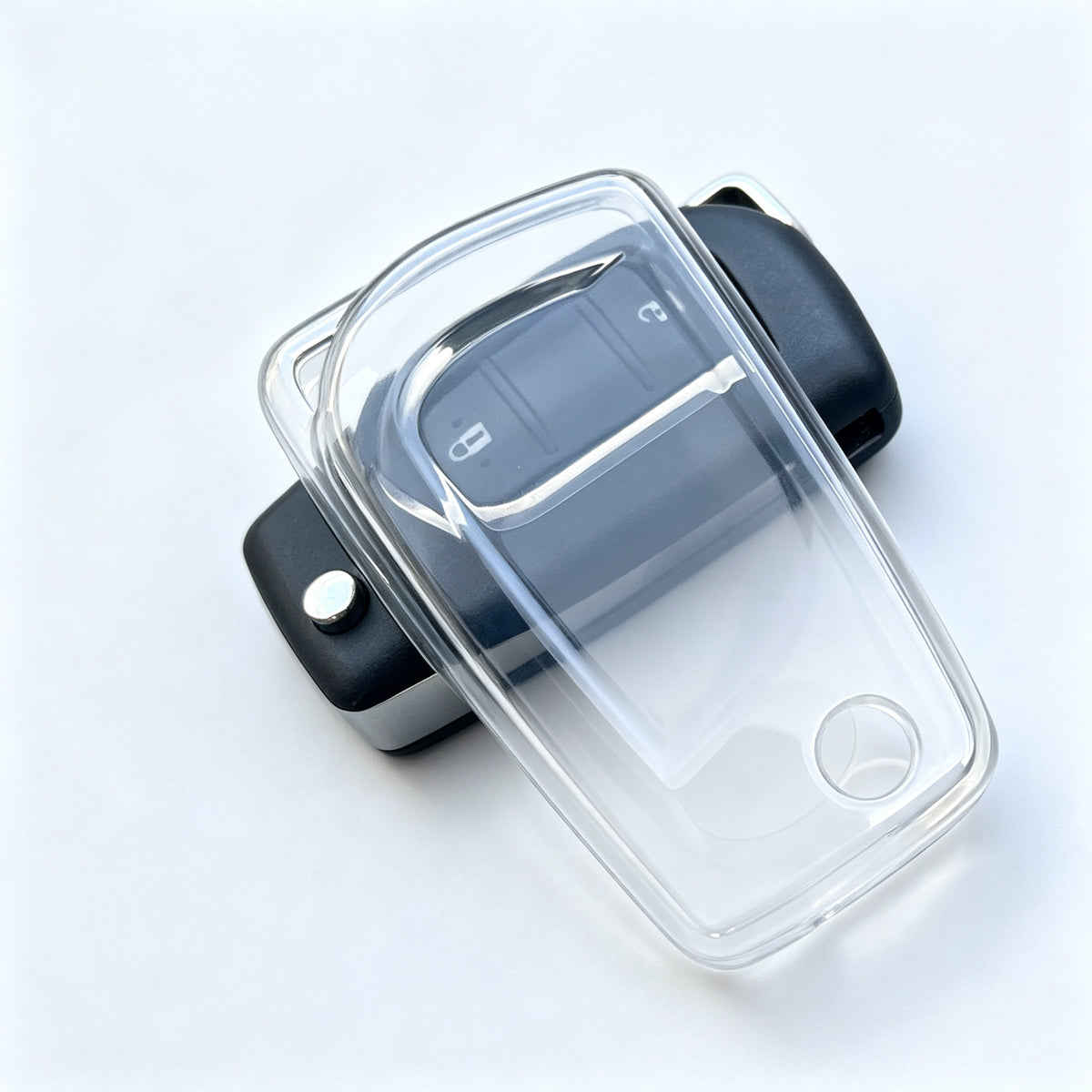 TPU Clear Key Fob Cover for Toyota — Soft Transparent Remote Key Protector Case