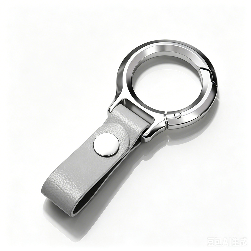 Premium Stainless Steel Leather Keychain — Universal Car Key Holder