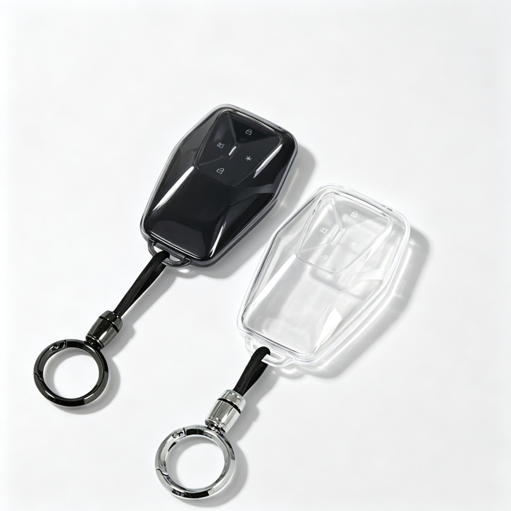 Compatible with Toyota bZ3X Key Fob Cover, Full Coverage Crystal Clear TPU Key Fob Shell Protector Case