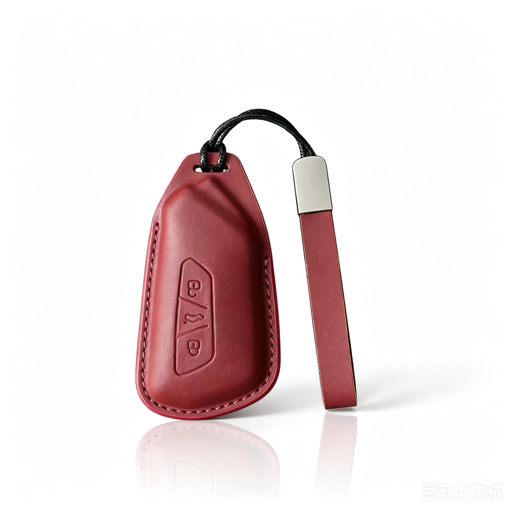 Genuine Leather Key Fob Cover for Volkswagen — Premium Car Key Protector Case