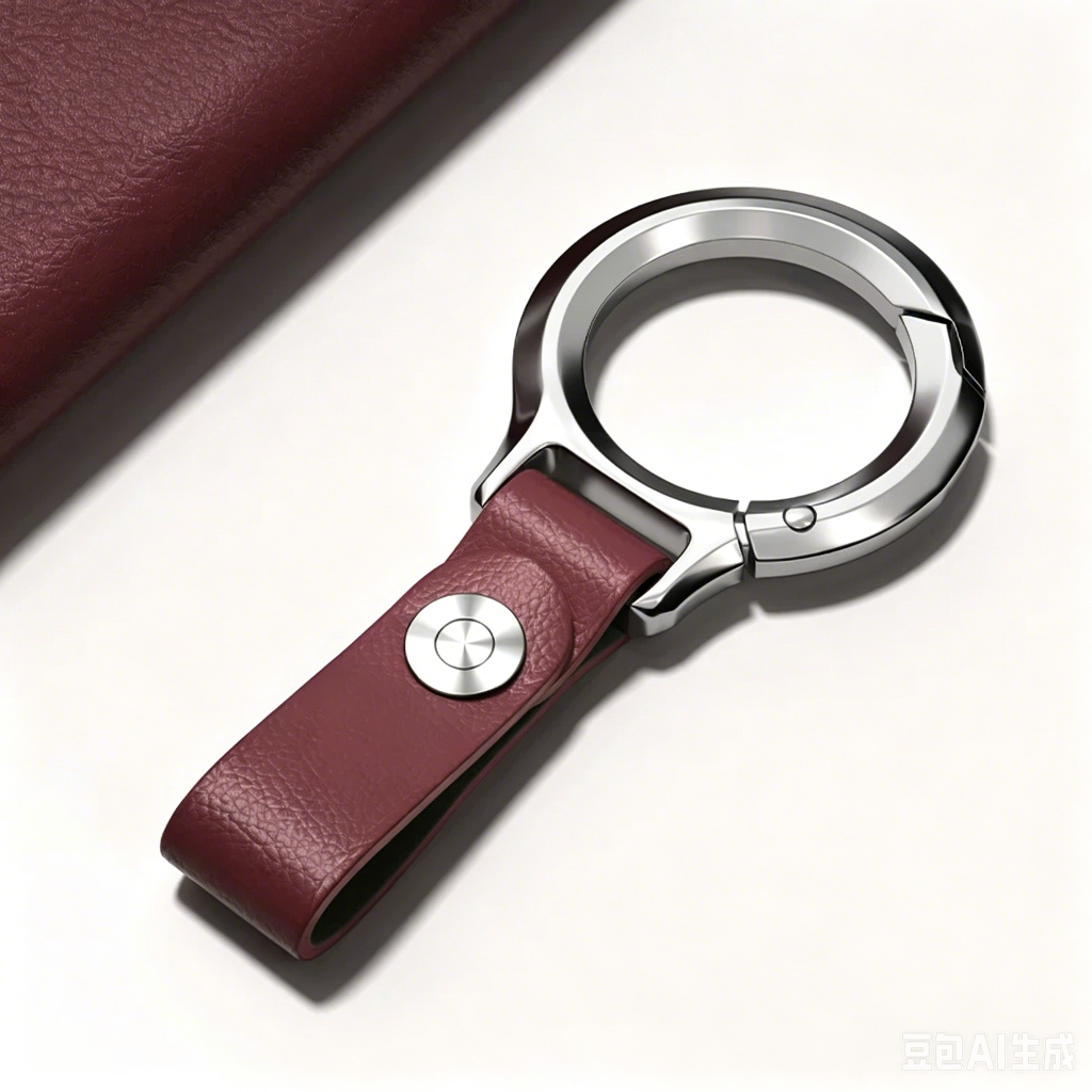 Premium Stainless Steel Leather Keychain — Universal Car Key Holder
