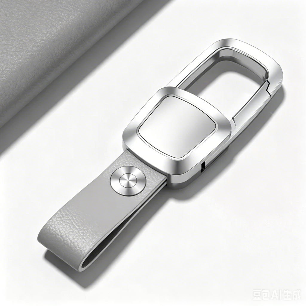 Premium Stainless Steel Leather Keychain — Universal Car Key Holder