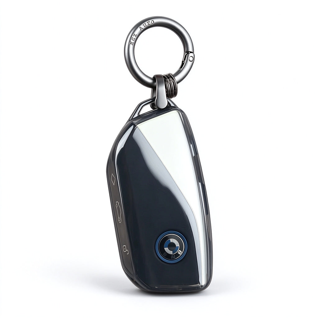 TPU Key Fob Cover for BMW X5, Soft Full Protection Key Case, Anti-Scratch Anti-Fall with Key Ring