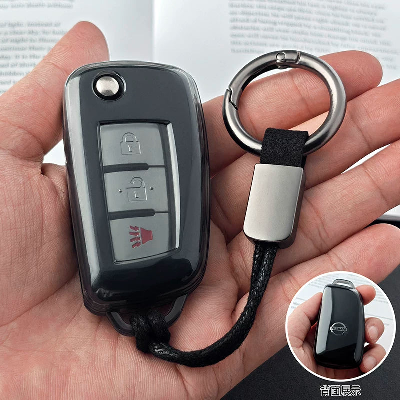 Clear TPU Key Fob Cover for Nissan Patrol X-Trail Altima