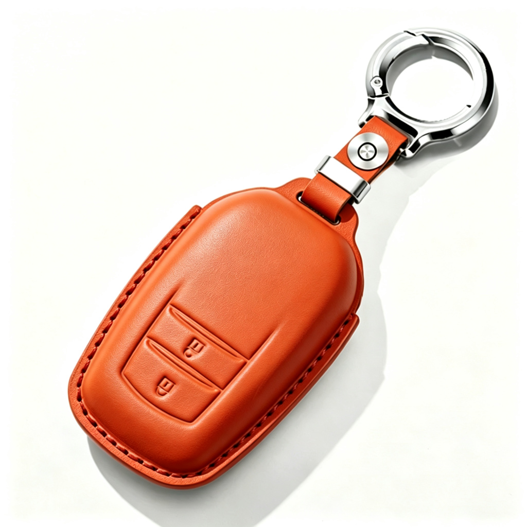 Genuine Leather Key Fob Cover for Toyota — Premium Car Key Protector Case