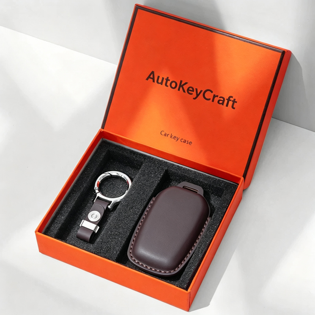 Genuine Leather Key Fob Cover for Toyota — Premium Car Key Protector Case