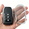 TPU Clear Key Fob Cover for Toyota — Soft Transparent Remote Key Protector Case