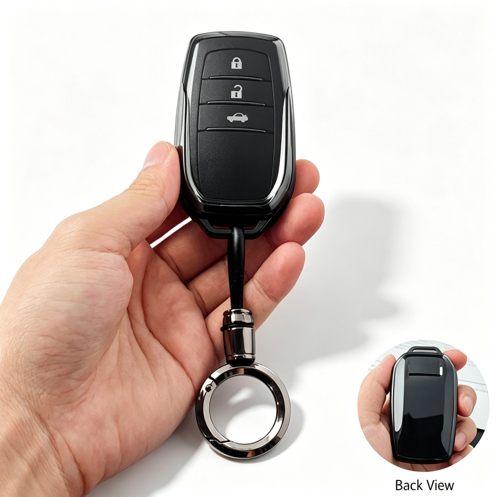 TPU Clear Key Fob Cover for Toyota — Soft Transparent Remote Key Protector Case