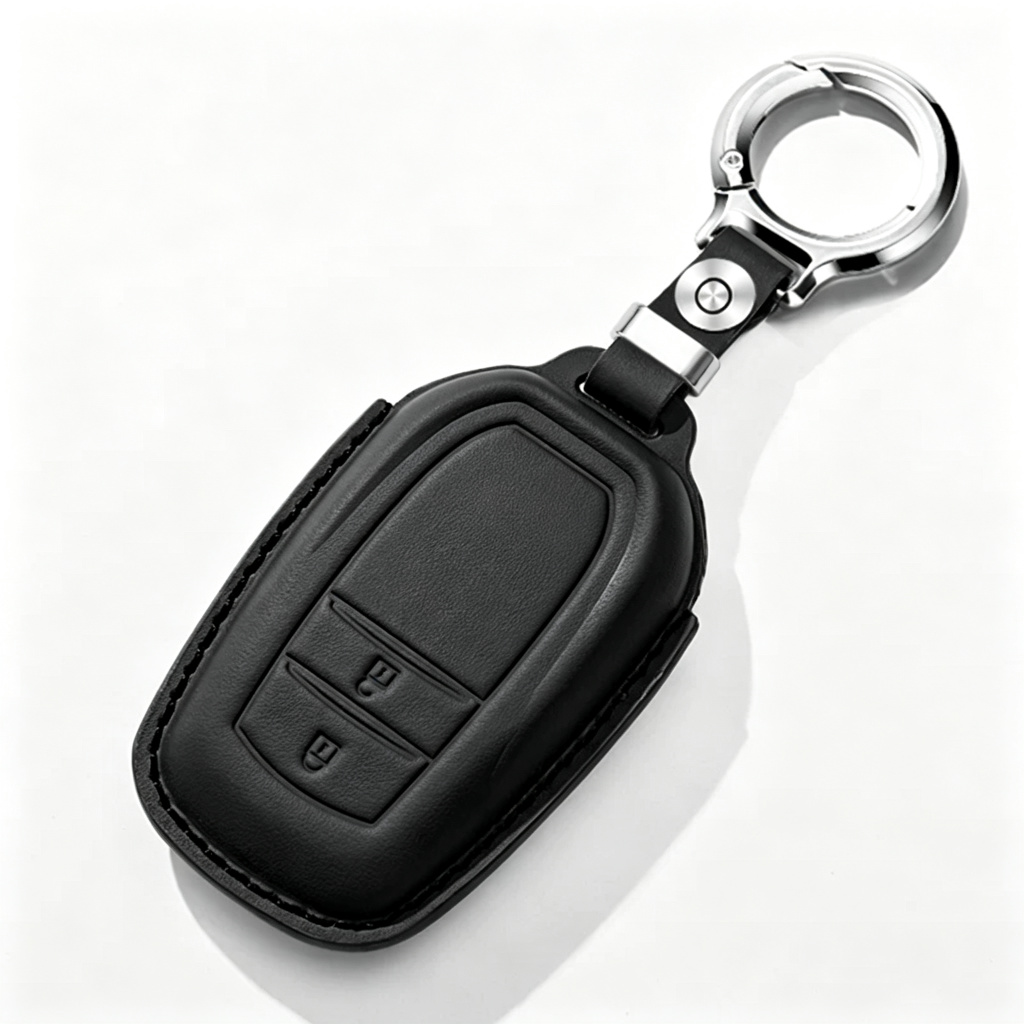Genuine Leather Key Fob Cover for Toyota — Premium Car Key Protector Case