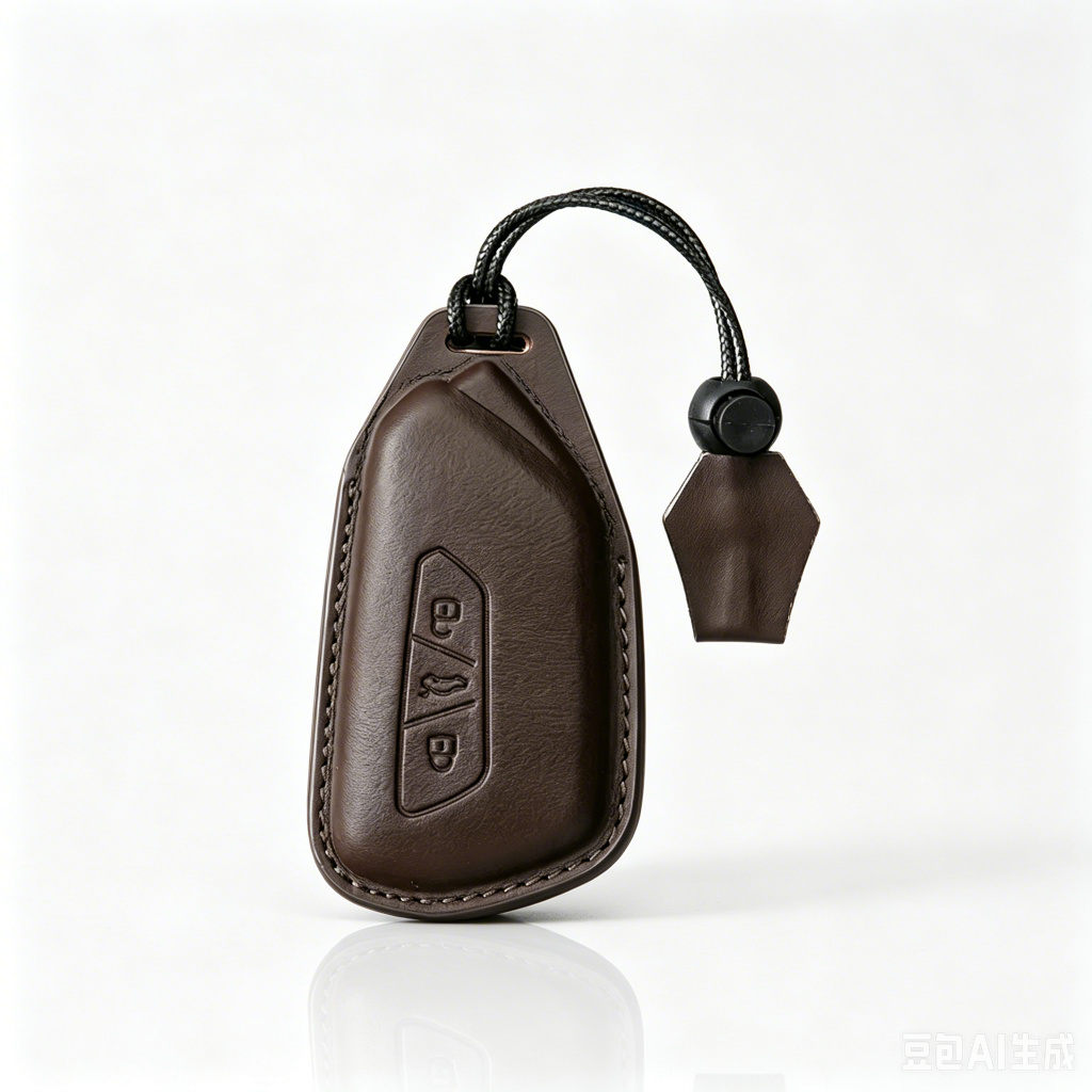Genuine Leather Key Fob Cover for Volkswagen — Premium Car Key Protector Case