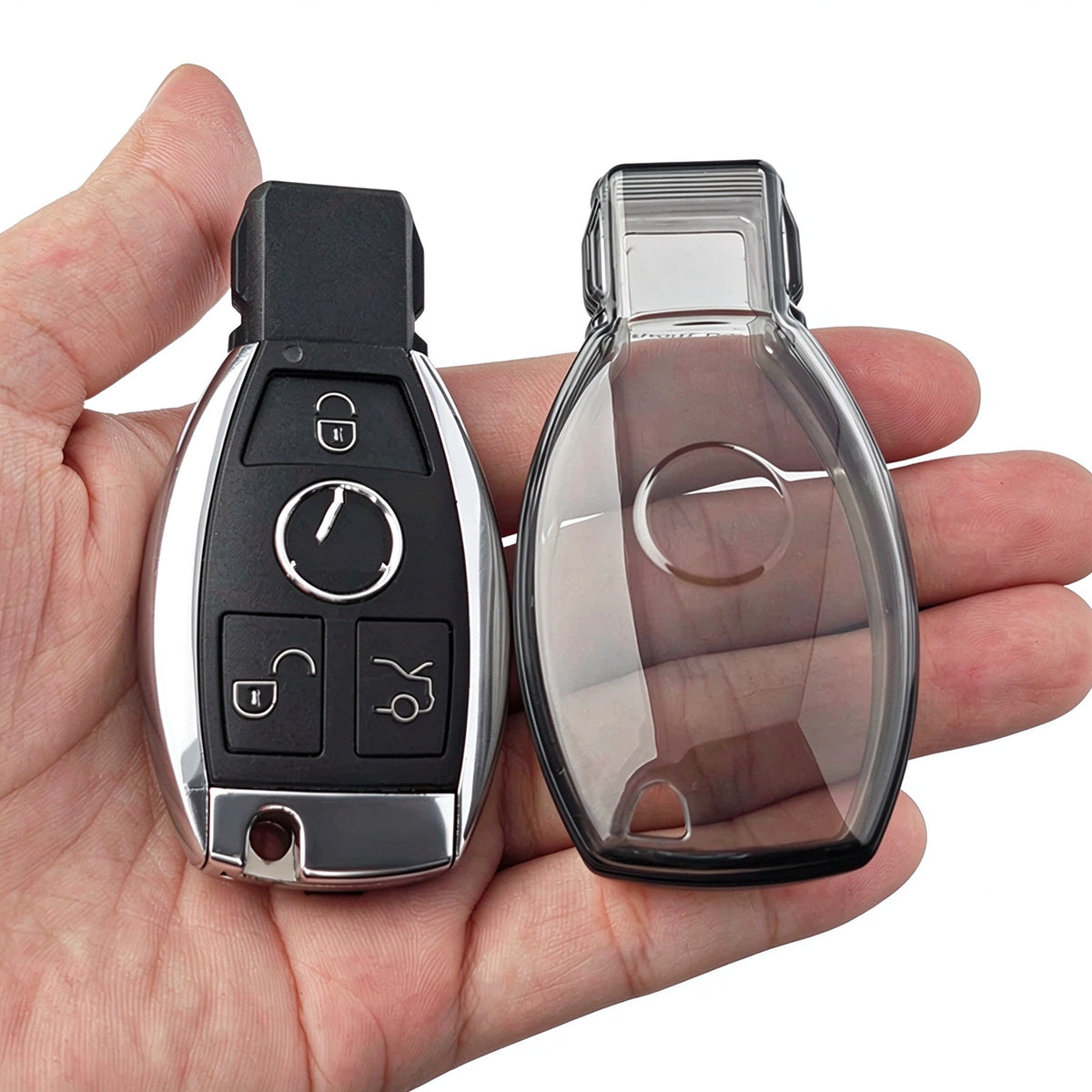 Crystal Clear TPU Key Cover for Mercedes Benz C E G S-Class