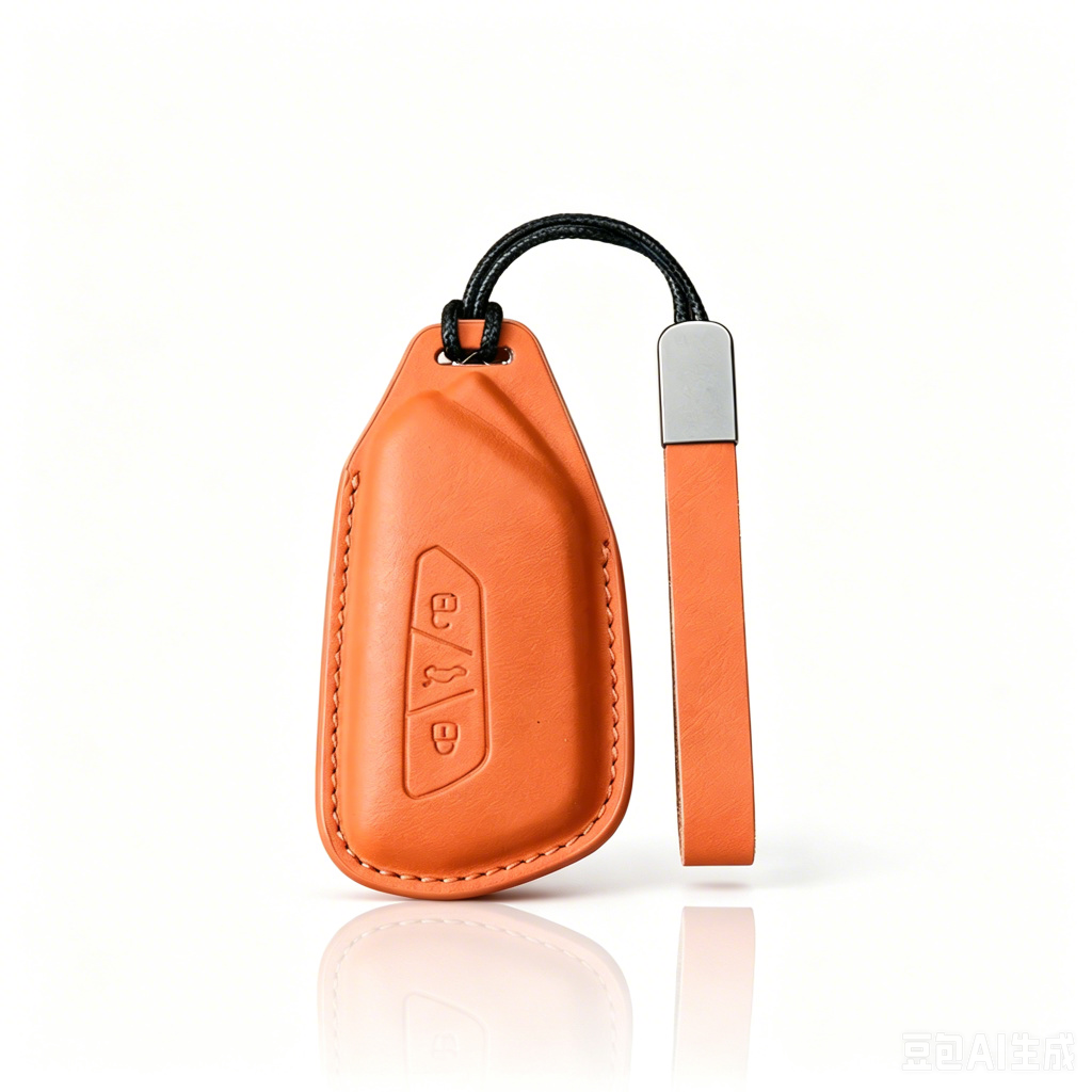 Genuine Leather Key Fob Cover for Volkswagen — Premium Car Key Protector Case