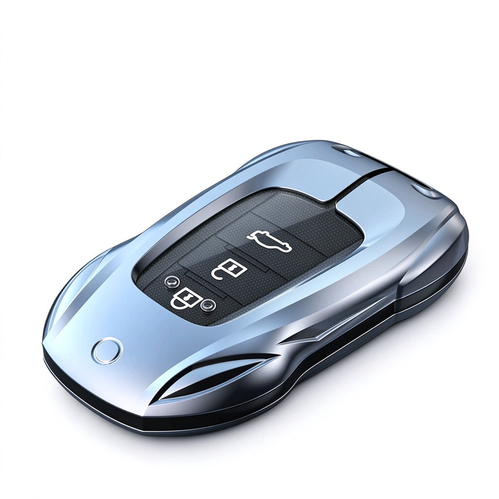 Luxury Zinc Alloy Key Fob Cover for Toyota Camry RAV4 Corolla Highlander – Full Protection Shell, Model A
