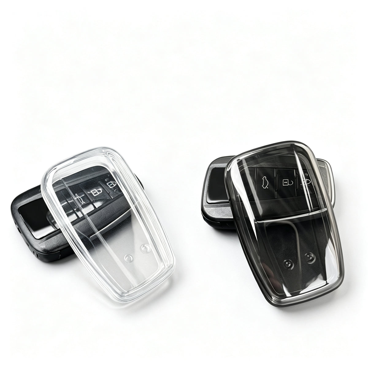 TPU Clear Key Fob Cover for Toyota — Soft Transparent Remote Key Protector Case