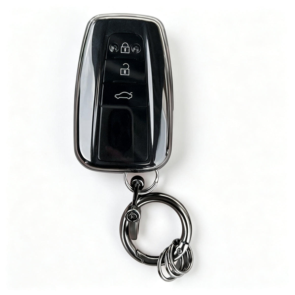 TPU Clear Key Fob Cover for Toyota — Soft Transparent Remote Key Protector Case