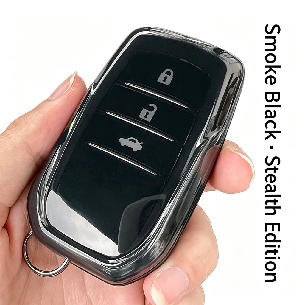 TPU Clear Key Fob Cover for Toyota — Soft Transparent Remote Key Protector Case