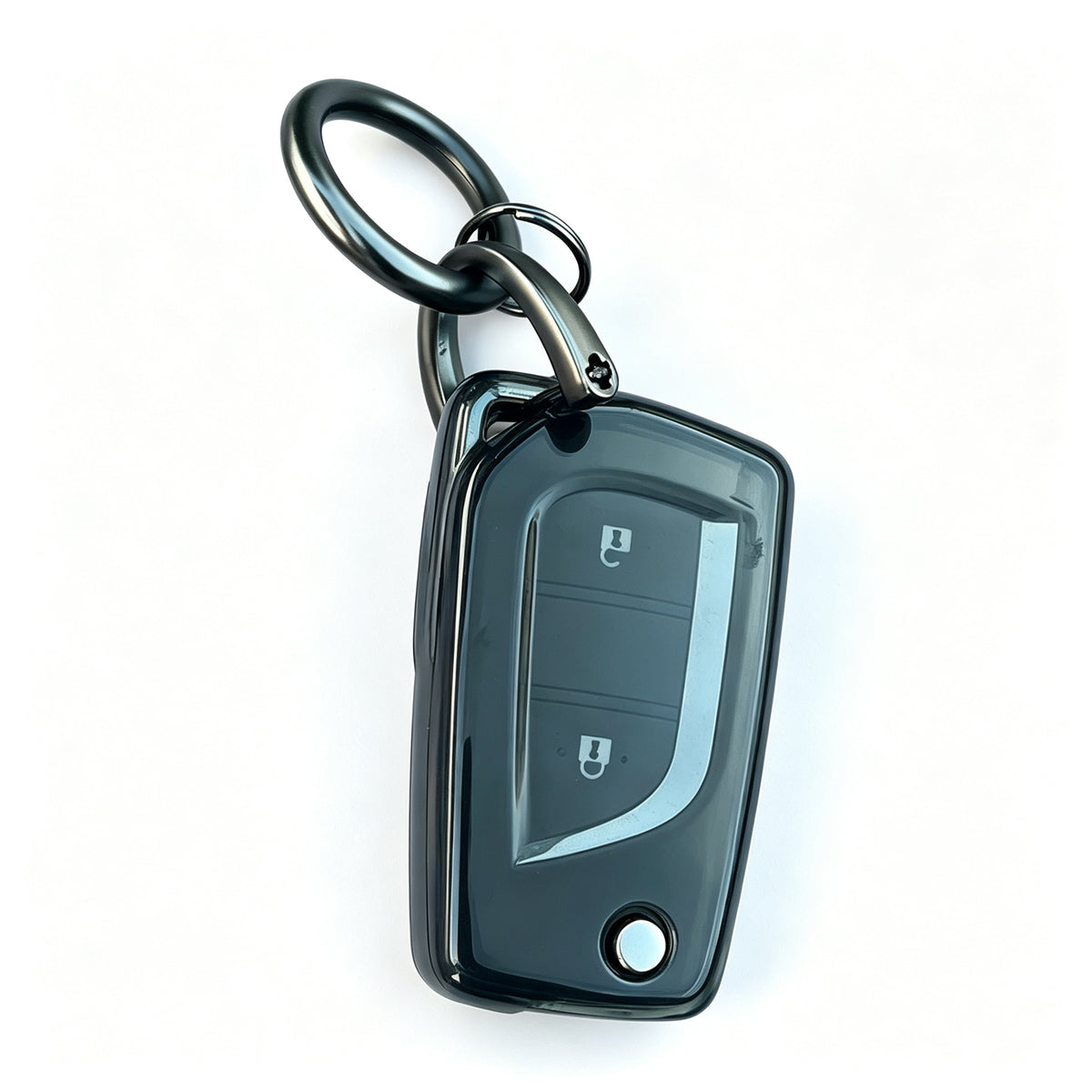 TPU Clear Key Fob Cover for Toyota — Soft Transparent Remote Key Protector Case