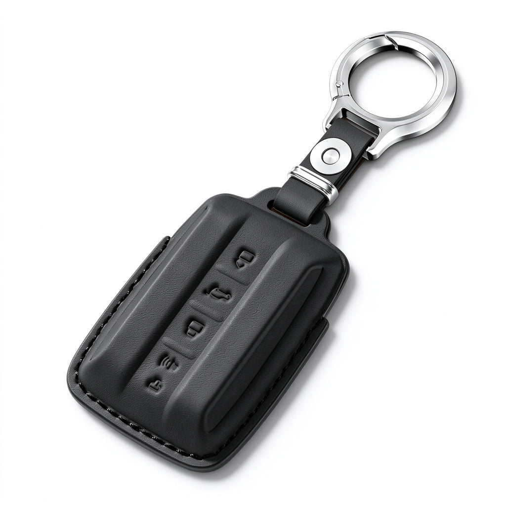 Premium Genuine Leather Car Key Fob Cover for GWM Tank 300/500, Top Grain Cowhide Key Case, Waterproof Dustproof Heatproof, Signal Unblocked
