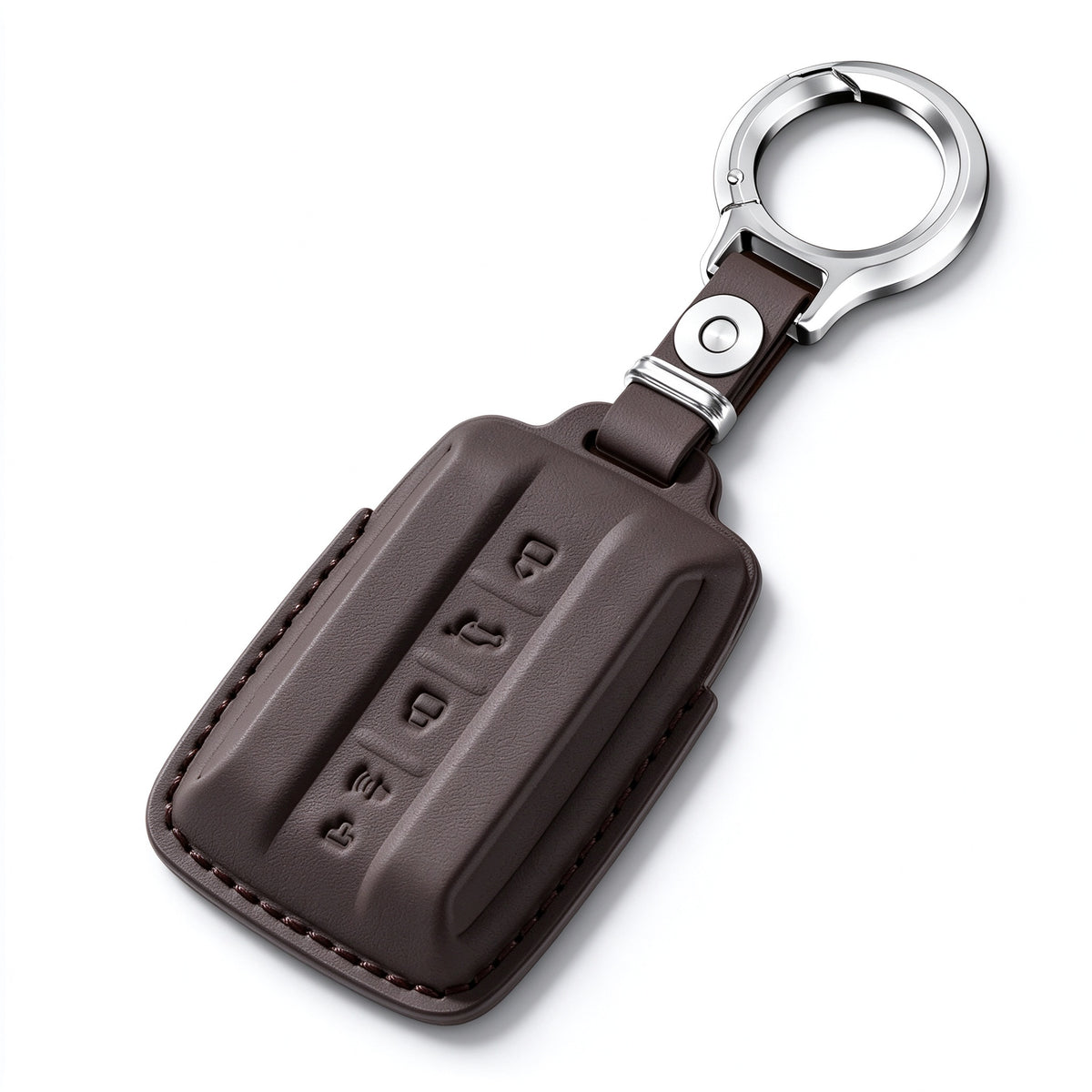 Premium Genuine Leather Car Key Fob Cover for GWM Tank 300/500, Top Grain Cowhide Key Case, Waterproof Dustproof Heatproof, Signal Unblocked